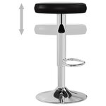 vidaXL Tabourets de bar lot de 2 noir similicuir