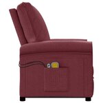 vidaXL Fauteuil de massage Rouge bordeaux Tissu