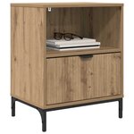 vidaXL Table de chevet avec tiroir chêne artisanal 49 x 36 x 61 cm