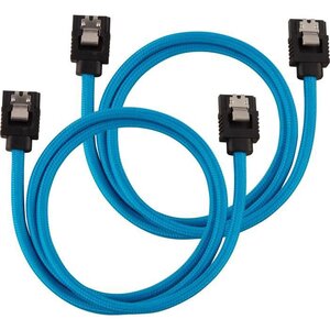 CORSAIR Câble gainé Premium SATA 6Gbps Bleu 60cm Droit - (CC-8900255)