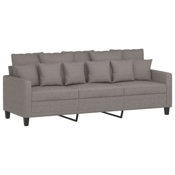 vidaXL Canapé à 3 places Taupe 180 cm Tissu