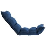 vidaXL Chaise pliable de sol Bleu Tissu