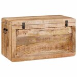 vidaXL Boîte de rangement avec stockage Marron Bois de mangue massif