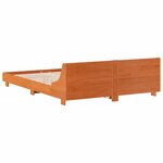 vidaXL Cadre de lit sans matelas cire marron 140x200cm bois pin massif