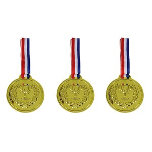 Simba Toys 108612196 - Lot de 3 médailles d'or à porter autour du cou