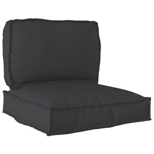 vidaXL Set de coussins de palette 2 Pièces Noir 70 x 70 x 12 cm