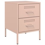 vidaXL Table de chevet rose 36x39x50 5 cm acier