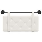 vidaXL Tête de lit suspendue Blanc Simili cuir