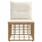 vidaXL Unité de canapé sans accoudoir modulable pour extérieur Naturel