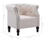 vidaXL Fauteuil Lin clair Tissu