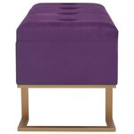 vidaXL Banc avec compartiment de rangement 105 cm Violet Velours