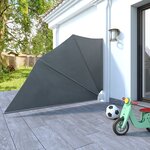 vidaXL Auvent latéral pliable de balcon Gris 160 x 240 cm