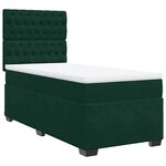 vidaXL Sommier à lattes de lit avec matelas Vert foncé 90x190 cm