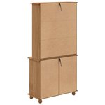 vidaXL Hutch ASKIM marron miel 91 x 40 x 184 cm Bois de pin massif