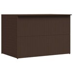 vidaXL Boîte de stockage de jardin marron 150x100x100cm Résine tressée