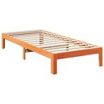 vidaXL Cadre de lit sans matelas cire marron 90x200 cm bois pin massif