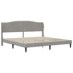 vidaXL Cadre de lit avec tête de lit Gris clair 180 x 200 cm Velours