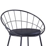 vidaXL Chaises à manger similicuir lot de 4 noir acier