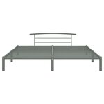 vidaXL Cadre de lit sans matelas gris métal 180x200 cm