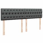 vidaXL Sommier à lattes de lit avec matelas Gris foncé 180x200cm Tissu