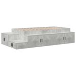 vidaXL Cadre de Lit de Rangement Gris Béton 80x200 cm