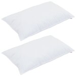 vidaXL Duvet d'hiver avec oreiller 3 Pièces Blanc 240 x 260 cm Microfibre