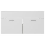 vidaXL Armoire d'évier et lavabo intégré Blanc/chêne sonoma Aggloméré