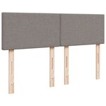 vidaXL Sommier à lattes de lit avec matelas Taupe 140x190 cm Tissu