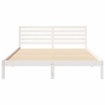 vidaXL Cadre de lit Blanc 160 x 220 cm Bois massif en pin