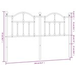 vidaXL Tête de lit métal blanc 150 cm