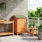 vidaXL Abri de jardin Marron 59 x 56 x 113 5 cm Bois de Sapin Massif