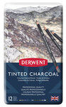 Crayon fusain de couleur Derwent Tinted Charcoal 12 pièces