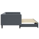 vidaXL Lit de jour avec gigogne sans matelas gris foncé 90x200 cm