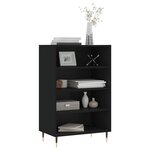 vidaXL Buffet haut noir 57x35x90 cm bois d'ingénierie