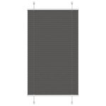 vidaXL Store plissé noir 80x150 cm largeur du tissu 79 4 cm polyester