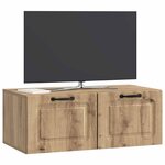 vidaXL Meuble TV mural 78 5 x 41 x 30 cm Chêne artisanal