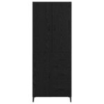 vidaXL Haut Armoire Chêne noir 69 5 x 34 x 180 cm Bois d'ingénierie