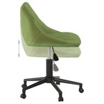 vidaXL Chaise pivotante de bureau Vert clair Velours