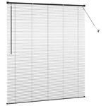 vidaXL Store de Fenêtre avec des rideaux Noir Aluminium