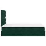 vidaXL Cadre de lit ottoman avec matelas vert foncé 120x200 cm velours