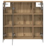 vidaXL Armoire Miroir de Salle de Bain Chêne artisan