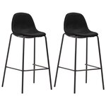 vidaXL Ensemble de bar 3 Pièces Tissu Noir