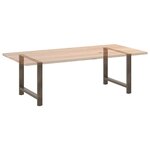 vidaXL Pieds de table à manger en acier naturel 2 pièces 90 x (72-73) cm Acier