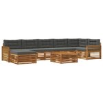 vidaXL Ensemble de canapés d'extérieur 8 pc Naturel et Anthracite