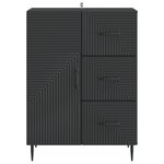 vidaXL Buffet avec tiroir Noir 66 x 34 5 x 89 5 cm Bois d'ingénierie
