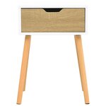 vidaXL Table de chevet Blanc chêne sonoma 40x40x56cm Bois d'ingénierie