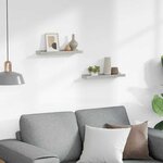 vidaXL Étagères murales 2 Pièces Gris béton 40x9x3 cm