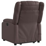 vidaXL Fauteuil inclinable de massage Marron Similicuir