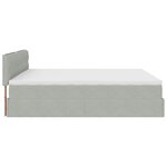 vidaXL Cadre de lit ottoman avec matelas gris clair 200x200 cm velours