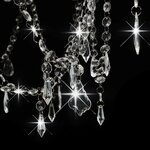 Vidaxl lustre avec perles blanc 8 ampoules e14